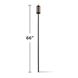 TIKI Black Metal 66 in. Outdoor Torch 1 pc