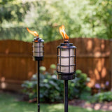 TIKI Black Metal 66 in. Outdoor Torch 1 pc