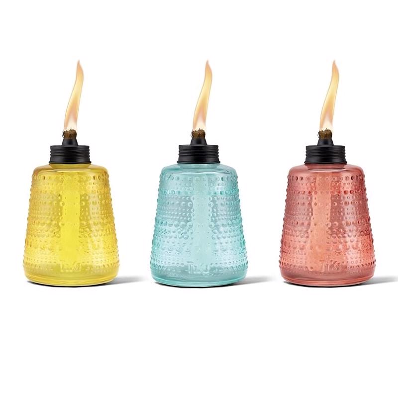 TIKI Assorted Glass 6 in. Tabletop Torch 1 pc