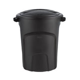 Rubbermaid Roughneck 32 gal Black Plastic Trash Can Lid Included
