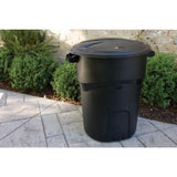 Rubbermaid Roughneck 32 gal Black Plastic Trash Can Lid Included