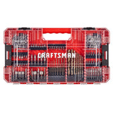 CRAFTSMAN V20 Trimmer Blower Combo Kit with Drill Bit Set (140 Pc) with V20 High Pressure Inflator