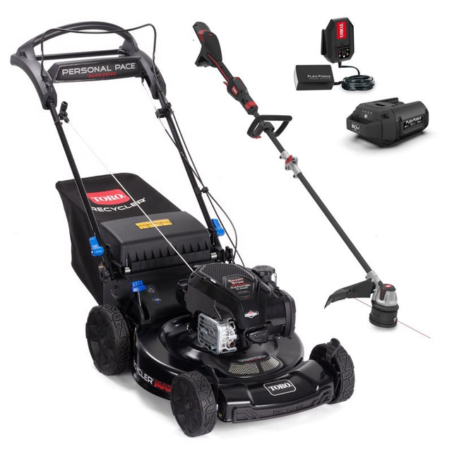 Toro 21485 22 in. 163 cc Gas Self-Propelled Lawn Mower with 60V String Trimmer Kit