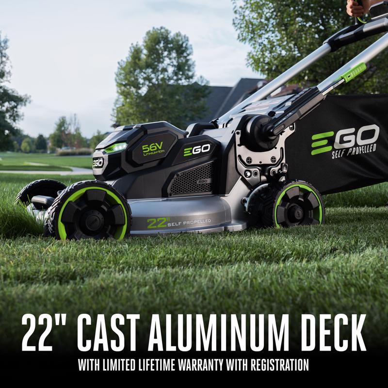 EGO Power+ 1100 Series LM22206SP 22 in. 56 V Self-Propelled Lawn Mower Kit w/ 2 Batteries & Charger