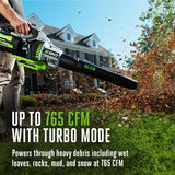 EGO Power+ LB7654 200 mph 765 CFM 56 V Battery Handheld Leaf Blower Kit w/ 2 Batteries & Charger