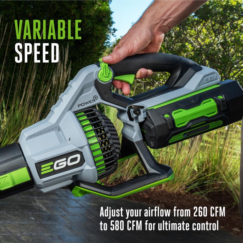 EGO Power+ LB7654 200 mph 765 CFM 56 V Battery Handheld Leaf Blower Kit w/ 2 Batteries & Charger