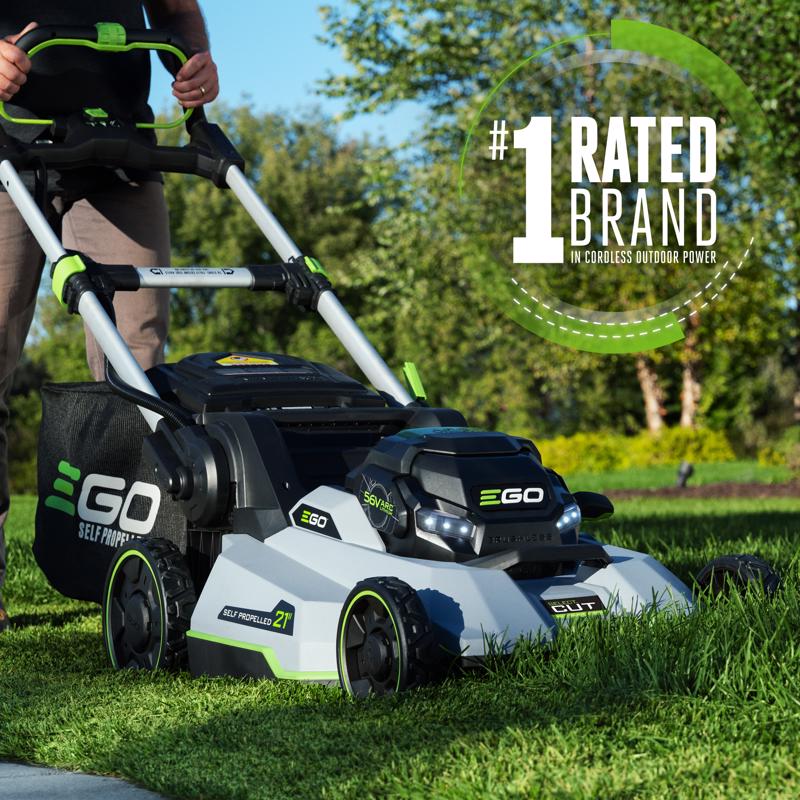 EGO Power+ 800 Series 21 in. Self-Propelled Lawn Mower Kit & String Trimmer w/ 4 Batteries & Charger