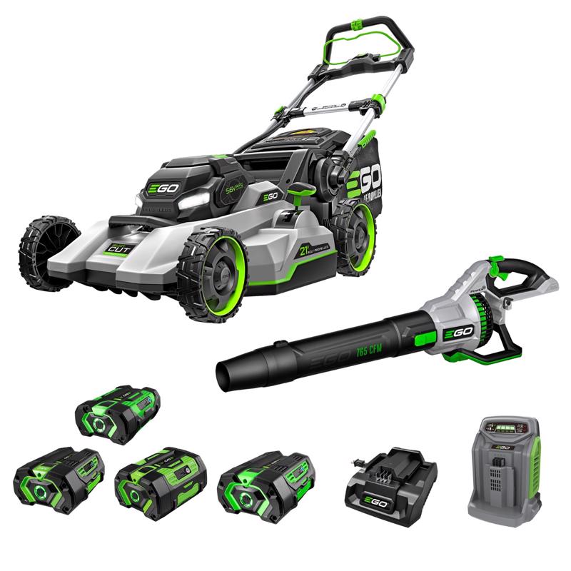 EGO Power+ 800 Series  21 in. Self-Propelled Lawn Mower Kit  & Leaf Blower w/ 4 Batteries & Charger