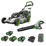 EGO Power+ 800 Series  21 in. Self-Propelled Lawn Mower Kit  & Leaf Blower w/ 4 Batteries & Charger