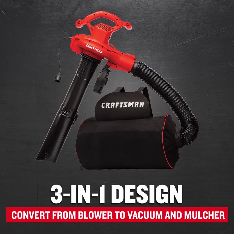 Craftsman 260 mph 450 CFM Electric Handheld Blower/Mulcher/Vac