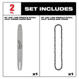 Milwaukee 16 in. Bar and Chain Combo 56 links
