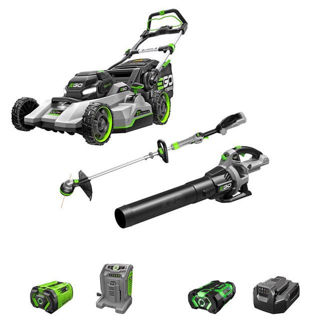 EGO Power+ 800 Series 21 in. 56 V Self-Propelled Lawn Mower with String Trimmer & Blower Kit