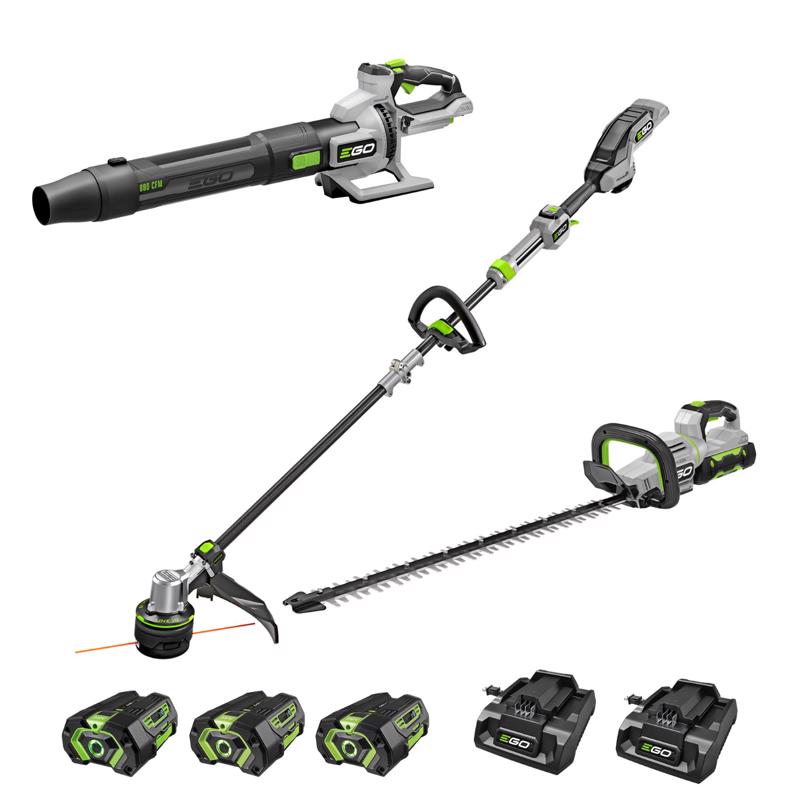 EGO Power+ 26" Hedge Trimmer HT2601, 16 LINE IQ String Trimmer ST1623T, & 880 CFM Leaf Blower Kit