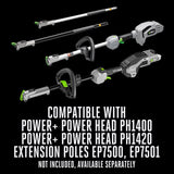 EGO Power+ Mult-Head System Pole Saw and Hedge Trimmer Attachment with Extension Pole