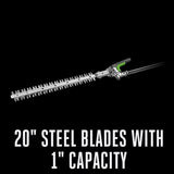 EGO Power+ Mult-Head System Pole Saw and Hedge Trimmer Attachment with Extension Pole