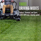 EGO Power+ 42" Zero Turn Mower w/ (6) 6.0Ah Batteries w/ 15" String Trimmer & 530 CFM Leaf Blower