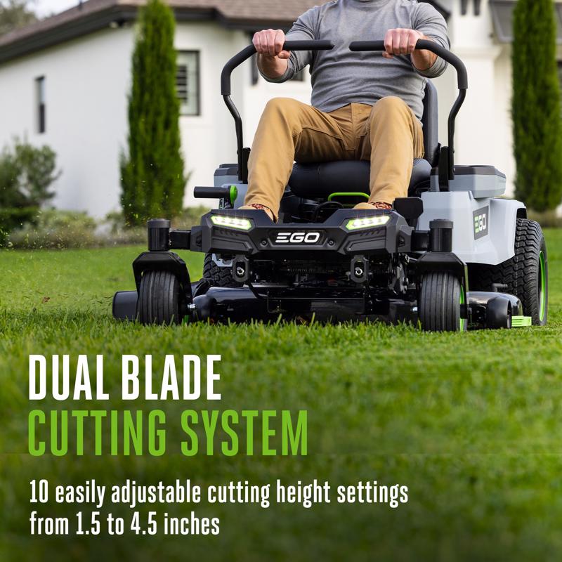 EGO Power+ 42" Zero Turn Mower w/ (6) 6.0Ah Batteries w/ 15" String Trimmer & 530 CFM Leaf Blower