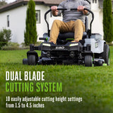 EGO Power+ 42" Zero Turn Mower w/ (6) 6.0Ah Batteries w/ 15" String Trimmer & 530 CFM Leaf Blower