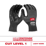 Milwaukee Wear Defense Protection Cut Level 1 Work Gloves Black M 1 pair