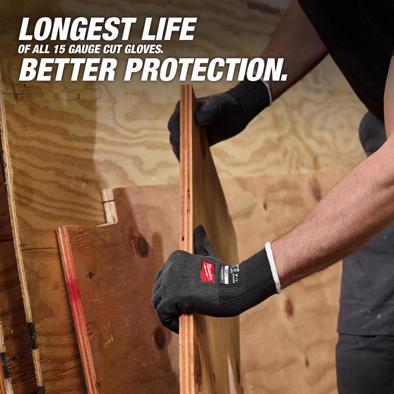 Milwaukee Wear Defense Protection Cut Level 1 Work Gloves Black M 1 pair
