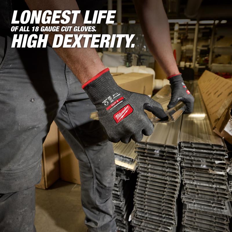 Milwaukee Wear Defense Protection Cut Level 1 Work Gloves Black L 1 pair