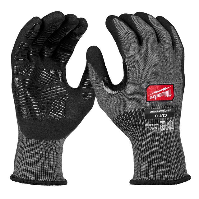 Milwaukee Wear Defense Protection Cut Level 3 Work Gloves Black L 1 pair