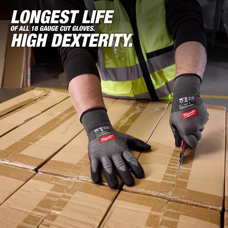 Milwaukee Wear Defense Protection Cut Level 3 Work Gloves Black L 1 pair