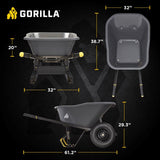 Gorilla Poly Wheelbarrow 8 cu ft