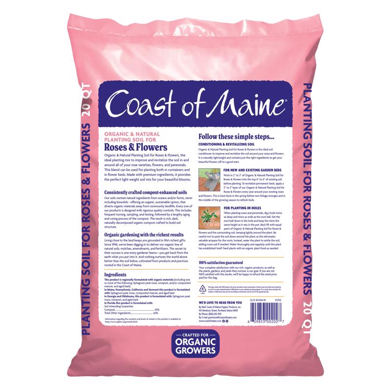 Coast of Maine Organic Flower Planting Soil 20 qt