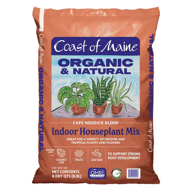 Coast of Maine Cape Neddick Blend Organic Indoor Plant Potting Mix 8 qt. cap.