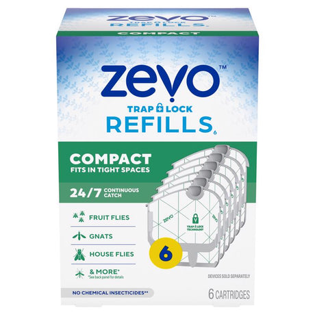 Zevo Compact Flying Insect Trap Refill 6 ct