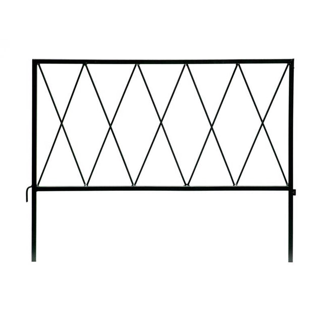 Glamos Wire 22 ft. L X 18 in. H Metal Black Garden Fence