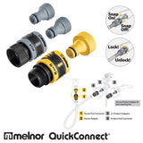 Melnor Plastic/Rubber Threaded Female/Quick Connect Quick Connector Hose Set