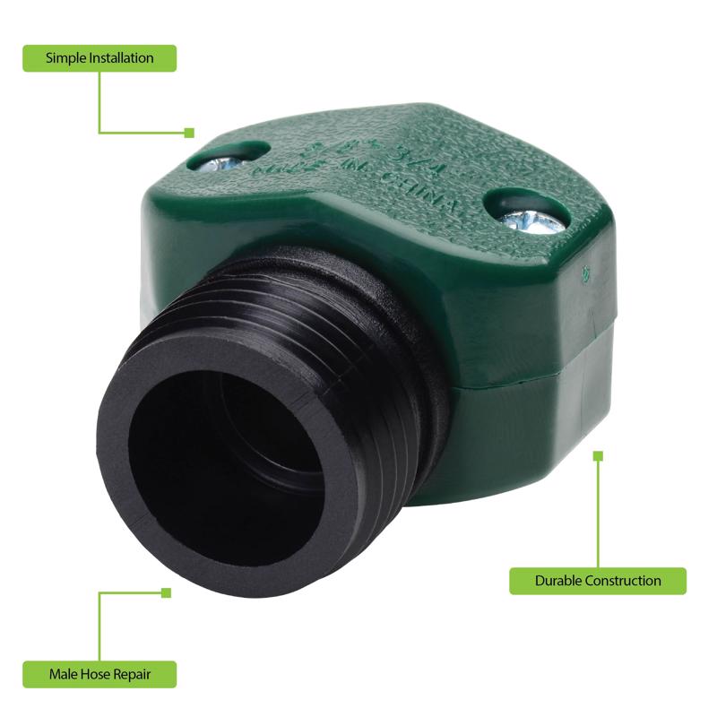 Melnor 3/8 or 1/2 in. Plastic Male Hose Mender