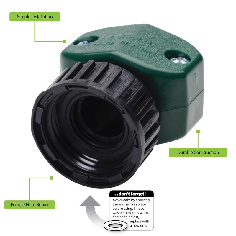 Melnor 5/8 or 3/4 in. Plastic Female Hose Mender