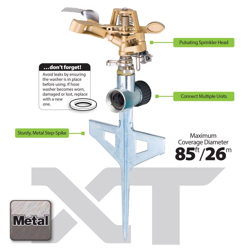 Melnor Metal Spike Base Pulse Sprinkler 5600 sq ft 1 pk