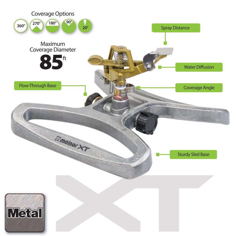 Melnor XT Metal Sled Base Impulse Sprinkler 5600 sq ft 1 each