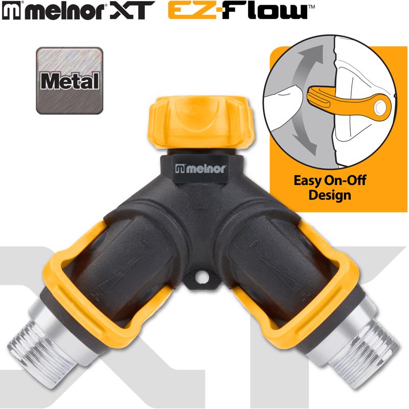 Melnor Metal Threaded Female 2-Way Shut-off Valve