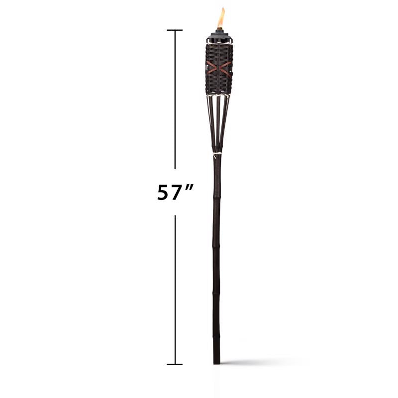 TIKI Brown Bamboo 57 in. Outdoor Torch 1 pc