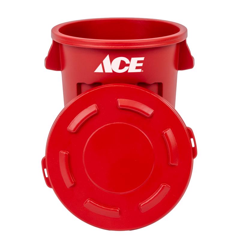 GreenMade Ace Mini 20 oz Red Plastic Trash Can Lid Included