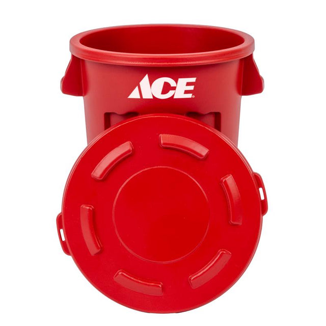 GreenMade Ace Mini 20 oz Red Plastic Trash Can Lid Included