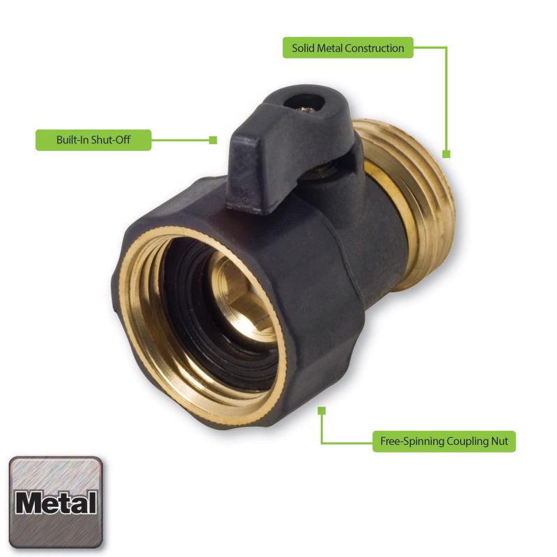 Melnor 3/4, 5/8 and 1/2 in. Metal Threaded Female Hose Valve