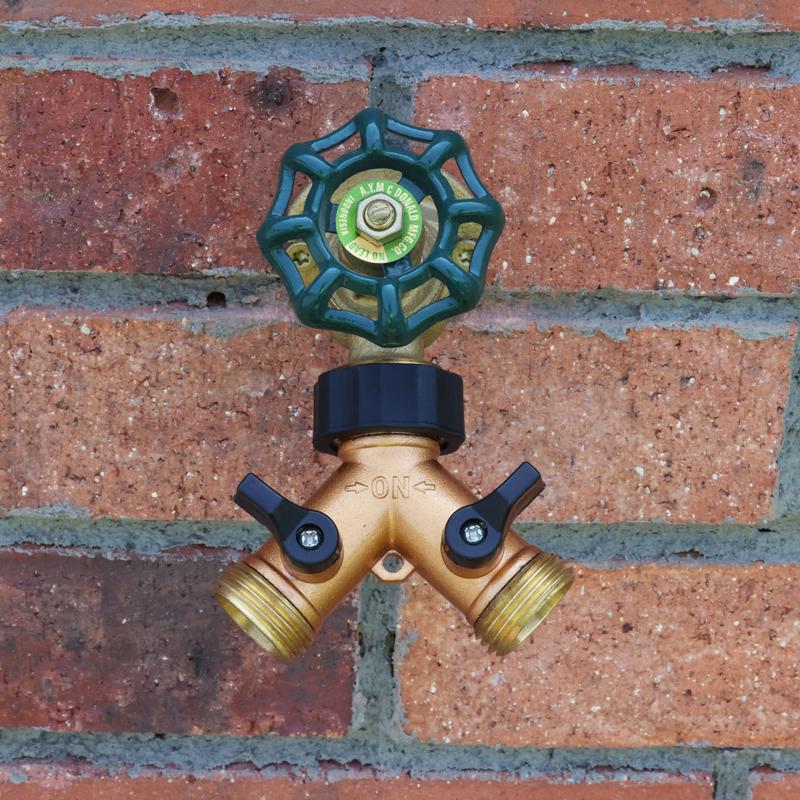 Melnor Brass Threaded Female 2-Way Shut-off Valve