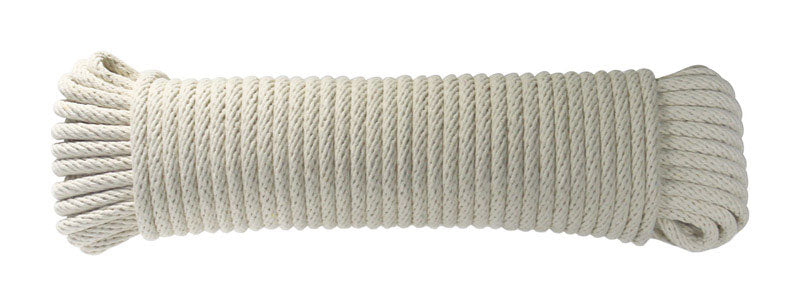 Ace 3/8 in. D X 100 ft. L White Solid Braided Cotton Cord