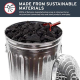 Behrens 20 gal Silver Galvanized Steel Garbage Can Lid Included Animal Proof/Animal Resistant