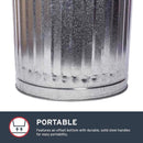 Behrens 20 gal Silver Galvanized Steel Garbage Can Lid Included Animal Proof/Animal Resistant