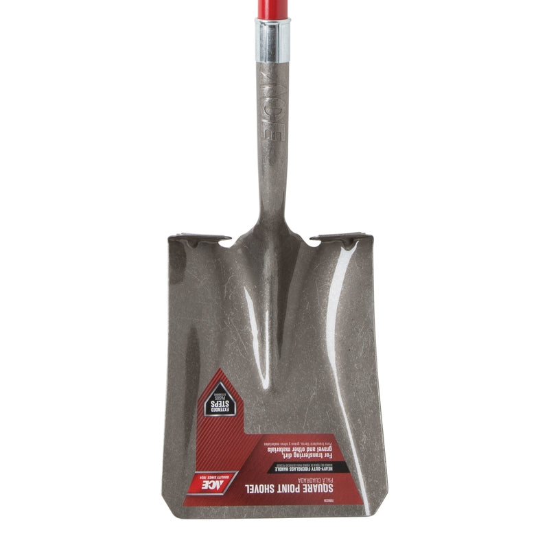 Ace 40 in. Steel Square Transfer Shovel Fiberglass Handle