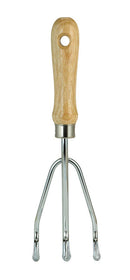 Ace 3 Tine Steel Hand Cultivator Wood Handle