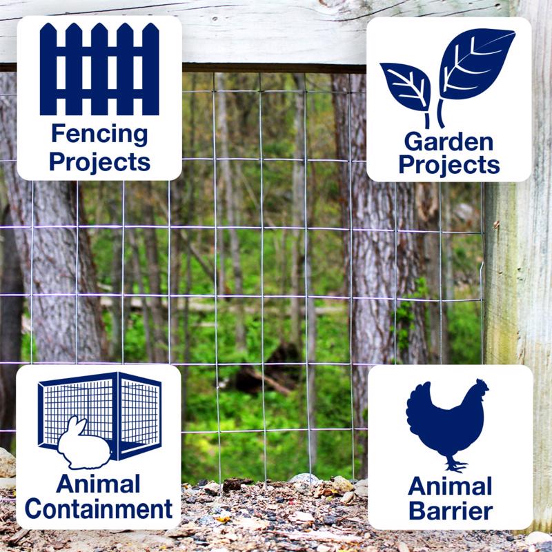 Garden Craft 48 in. H X 50 ft. L Steel Welded Wire Fence 2x3 in.