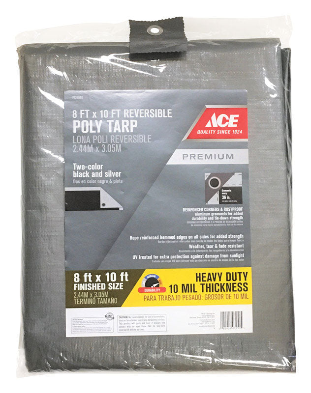 TARP SILVER/BLACK 8X10